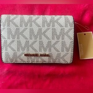 Michael Kors Beige Textured Wallet